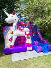 Load image into Gallery viewer, Unicorn bouncy castle rental
